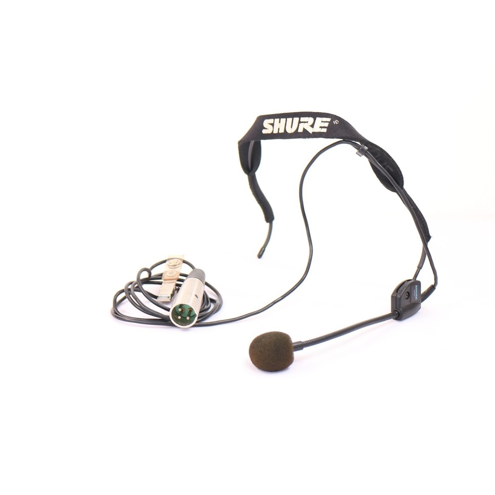 Shure WH20 Wireless Headworn Cardioid Dynamic Headset Microphone Tested Black